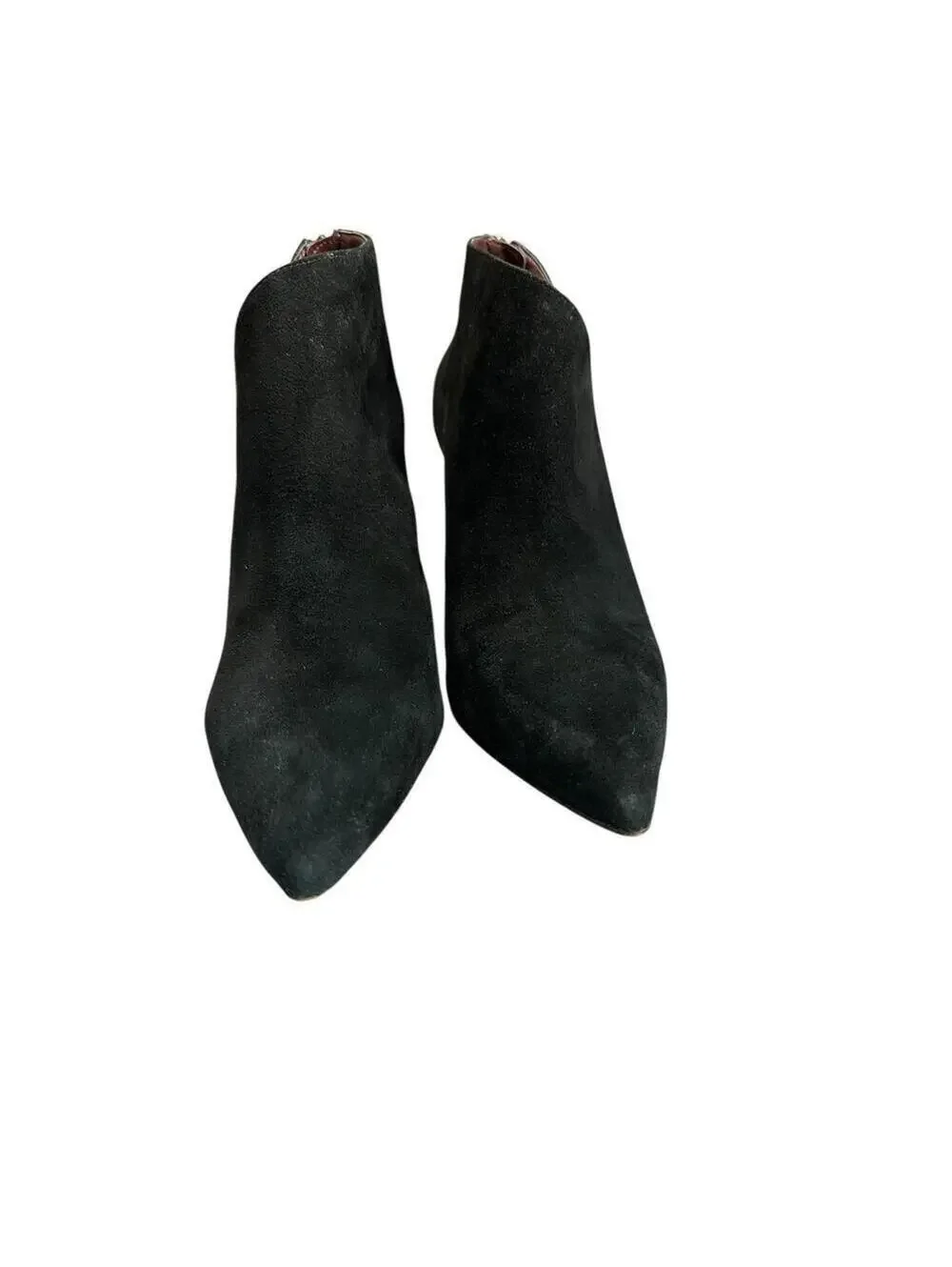 Enzo Angiolini Ruthely Black Suede Pointy Toe Boots Booties Sz 8.5